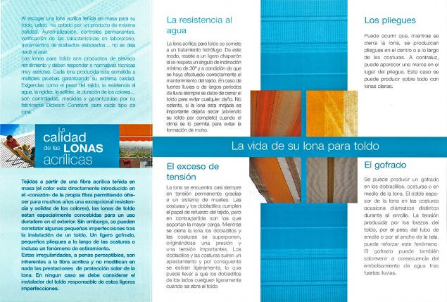 Efectos y calidades de las lonas acrílicas